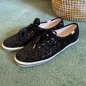 Kate Spade New York Sparkly Black Keds